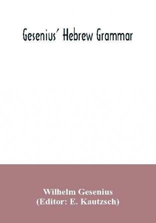 Gesenius' Hebrew grammar