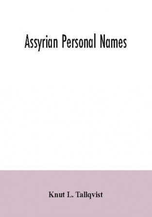 Assyrian personal names