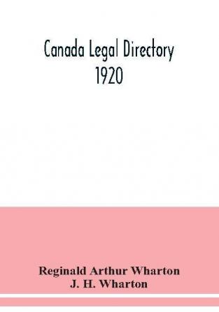 Canada legal directory 1920