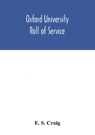 Oxford university roll of service