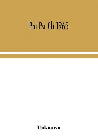 Phi Psi Cli 1965