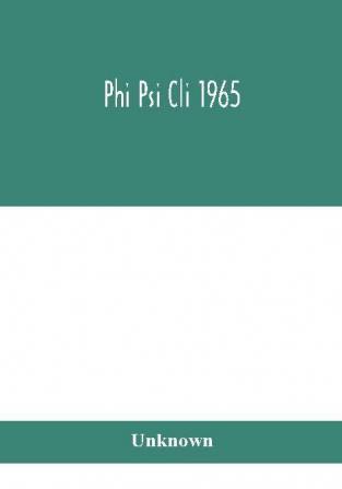 Phi Psi Cli 1965