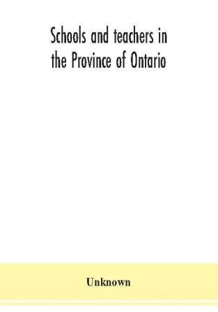 Schools and teachers in the Province of Ontario; Elementary Public and Separate Schools November 1940