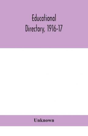 Educational directory 1916-17