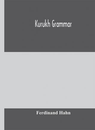 Kurukh grammar