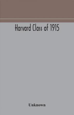 Harvard Class of 1915