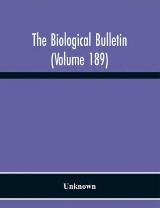 The Biological Bulletin (Volume 189)