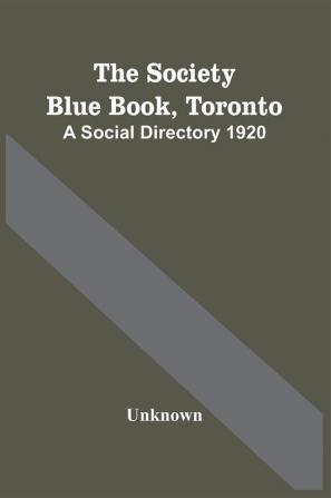 The Society Blue Book Toronto