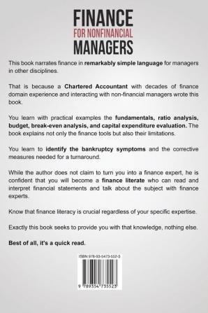 FINANCE FOR NONFINANCIAL MANAGERS