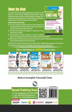 CUET-UG : Section-II — (Domain Specific Subjects : Accountancy/Book Keeping Economics/Business Economics Business Studies) Entrance Test (Books Series-2)
