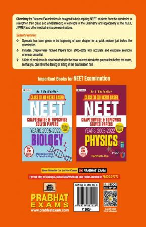 NEET Chapter-Wise & Topic-Wise Solved Papers: Chemistry (2005-2022) with 5 Mock Test