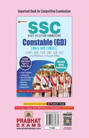 SSC Staff Selection Commission Constable (GD) (Male and Female) Computer Based Examination (15 Practice Sets)