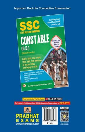 SSC Staff Selection Commission Constable (GD) (Male/Female) Computer Based Examination (CBE) 2023 15 Practice Sets And 3 Solved Papers Book in English