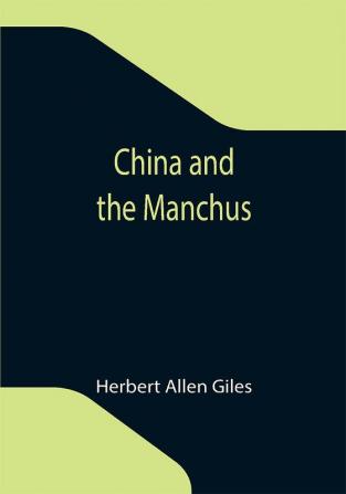 China and the Manchus