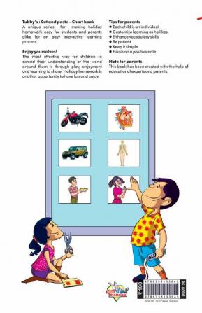 Tubbys Cut & Paste Chart Book Human Body Vehicles Good Manners