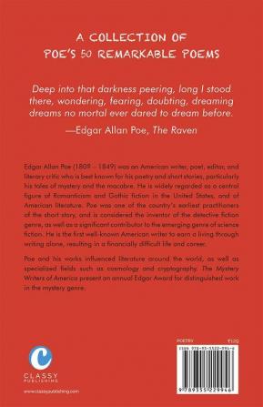 Edgar Allan Poe Poems Collection: The Raven Annabel Lee Alone and Other Poems