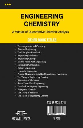 Engineering Chemistry A Manual of Quantitative Chemical Analysis