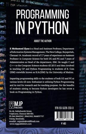 PROGRAMMING IN PYTHON