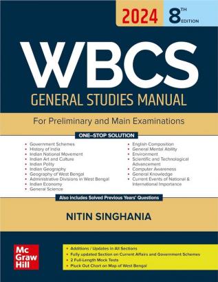 WBCS General Studies Manual 2024 (English)| 8th Edition| WBPSC | West Bengal Civil Services