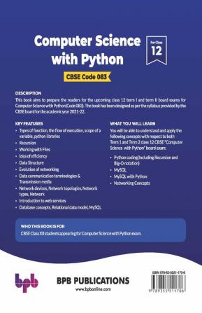 Computer Science with Python – Class XII