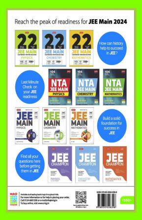 MTG 24 JEE Main Online 2023 Session 1 & 2 (All Sitting) - JEE Previous Year Solved Question Papers with Chapterwise Detailed Solution | PYQs for Physics Chemistry & Mathematics