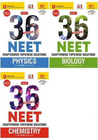 MTG 36 Years NEET Previous Year Solved Question Papers with NEET PYQ Chapterwise Topicwise Solutions - Physics Chemistry & Biology For NEET Exam 2024 | Get Free access of Smart Book (Set of 3 Books)