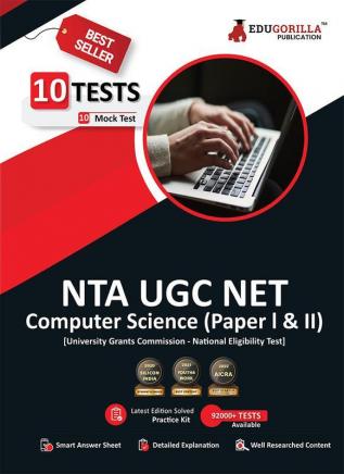 NTA UGC NET/JRF Computer Science Book 2024 : Paper I and II (English Edition) - 10 Full Length Mock Tests (1500 Solved Questions) with Free Access to Online Tests