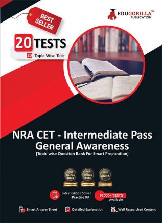 NRA CET 12th Pass General Awareness Book 2023 (English Edition) - 20 Topic-wise Solved Tests (National Recruitment Agency Common Eligibility Test) with Free Access to Online Tests