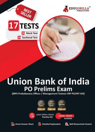 Union Bank of India PO Prelims (IBPS CRP PO/MT XIII) Book 2023 (English Edition) - 8 Full Length Mock Tests and 9 Sectional Tests (1100 Solved Questions) with Free Access to Online Tests