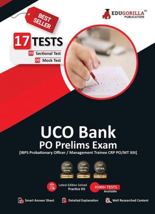 UCO Bank PO Prelims (IBPS CRP PO/MT XIII) Book 2023 (English Edition) - 8 Full Length Mock Tests and 9 Sectional Tests (1100 Solved Questions) with Free Access to Online Tests