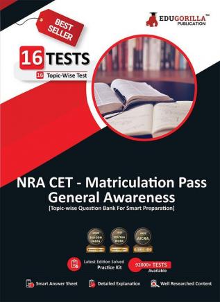 NRA CET 10th Pass General Awareness 2023 (English Edition) - 16 Topic-wise Solved Tests (National Recruitment Agency Common Eligibility Test) with Free Access to Online Tests