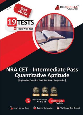 NRA CET 12th Pass Quantitative Aptitude Book 2023 (English Edition) - 19 Topic-wise Solved Tests (Common Eligibility Test) with Free Access to Online Tests