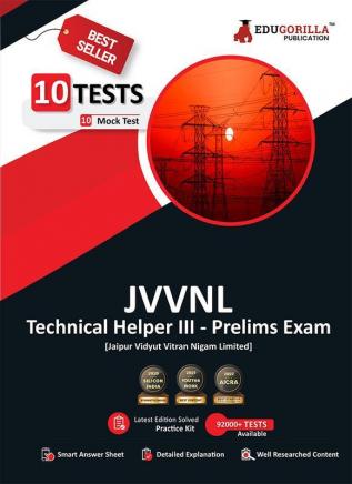 JVVNL Technical Helper III Recruitment Exam 2023 (English Edition) - 10 Full Length Mock Tests (1000 Solved Objective Questions) with Free Access To Online Tests