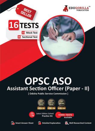 OPSC Assistant Section Officer (Paper II) Exam 2023 (English Edition) - 10 Full Length Mock Tests and 6 Sectional Tests (1300 Solved Questions) with Free Access to Online Tests