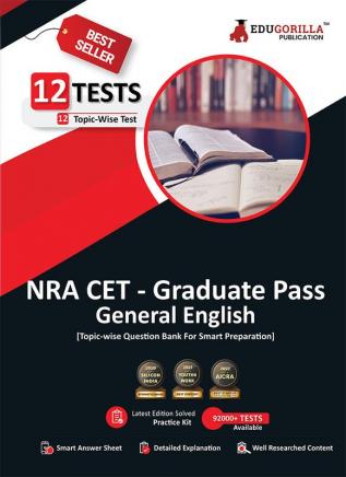 NRA CET Graduation Pass General English Book 2023 - 12 Topic-wise Solved Tests (National Recruitment Agency Common Eligibility Test) with Free Access to Online Tests