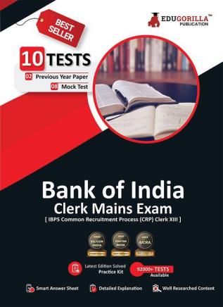 Bank of India Clerk Mains (IBPS CRP PO/MT XIII) Book 2023 (English Edition) - 8 Full Length Mock Tests and 2 Previous Year Papers with Free Access to Online Tests