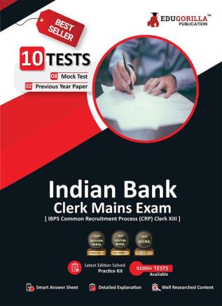 Indian Bank Clerk Mains (IBPS CRP PO/MT XIII) Book 2023 (English Edition) - 8 Full Length Mock Tests and 2 Previous Year Papers with Free Access to Online Tests