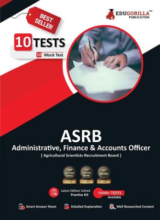 ASRB Administrative Finance and Accounts Officer Book 2023 (English Edition) - 10 Full Length Mock Tests (2000 Solved Questions) with Free Access to Online Tests