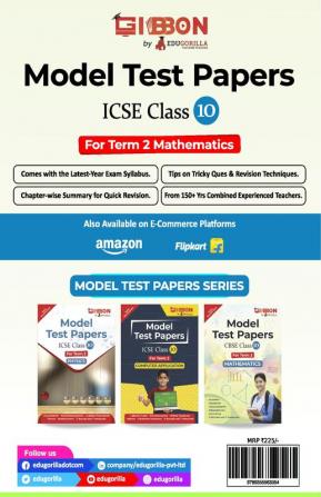 Model Test Papers For ICSE Mathematics - Class X (Term 2)