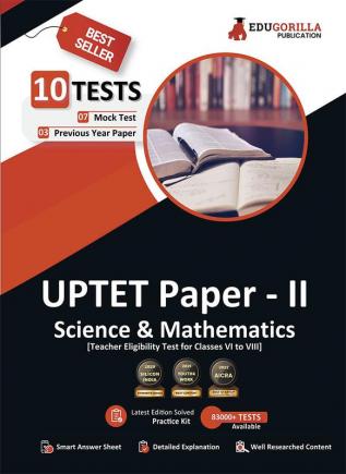 UPTET Paper 2 Science and Mathematics Book 2023 (English Edition) - 7 Mock Tests and 3 Previous Year Papers (1500 Solved Questions) with Free Access to Online Tests