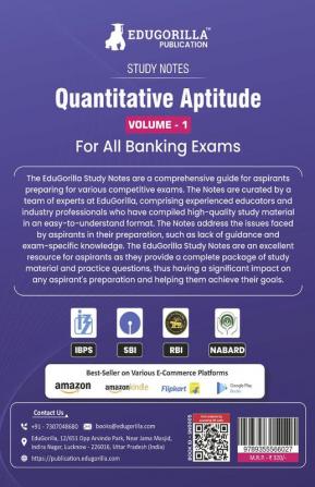 Quantitative Aptitude (Vol 1) Topicwise Notes for All Banking Related Exams | A Complete Preparation Book for All Your Banking Exams with Solved MCQs | IBPS Clerk IBPS PO SBI PO SBI Clerk RBI and Other Banking Exams