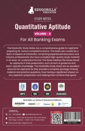 Quantitative Aptitude (Vol 2) Topicwise Notes for All Banking Related Exams | A Complete Preparation Book for All Your Banking Exams with Solved MCQs | IBPS Clerk IBPS PO SBI PO SBI Clerk RBI and Other Banking Exams