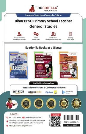 Bihar BPSC Primary School Teacher - General Studies Book 2023 (English Edition) - 10 Practise Mock Tests with Free Access to Online Tests