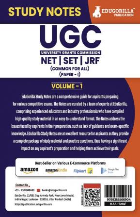 UGC NET Paper 1 (Common for All) Vol 1 Topic-wise Notes (English Edition) | A Complete Preparation Study Notes with Solved MCQs