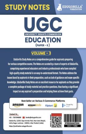 UGC NET Paper II Education (Vol 3) Topic-wise Notes (English Edition) | A Complete Preparation Study Notes with Solved MCQs