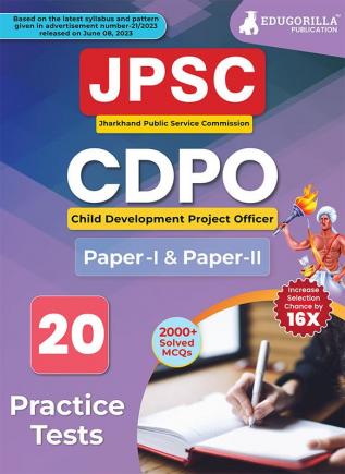 Jharkhand Child Development Project Officer (CDPO) Paper I and II Book 2023 (English Edition) - 20 Full Length Mock Tests (Paper I and Paper II) with Free Access to Online Tests