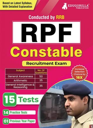 RPF Constable Recruitment Exam 2024 (English Edition) | Railway Protection Force | 14 Practice Tests and 1 Previous Year Paper (1800 Solved MCQs) with Free Access to Online Tests