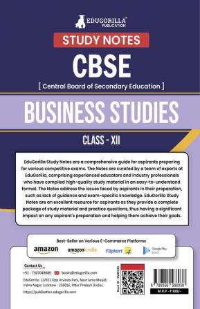 CBSE (Central Board of Secondary Education) Class XII Commerce - Business Studies Topic-wise Notes | A Complete Preparation Study Notes with Solved MCQs