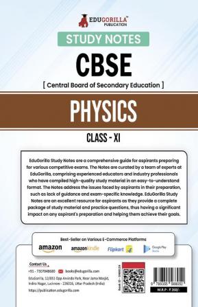 CBSE (Central Board of Secondary Education) Class XI Science - Physics Topic-wise Notes | A Complete Preparation Study Notes with Solved MCQs