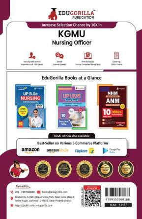 KGMU Nursing Officer Recruitment Exam Book 2023 - King George's Medical University - 15 Practice Tests (1500 Solved MCQ) with Free Access To Online Tests